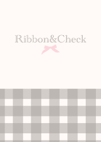 Ribbon&Check -NATURAL-