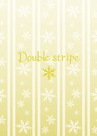 Double stripe -Gold & White snow-