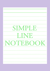 SIMPLE GREEN LINE NOTEBOOK/DUSTY PURPLE
