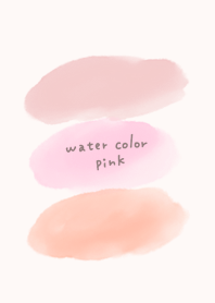 シンプル水彩おしゃれピンク