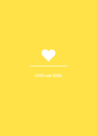 simple love heart Theme Happy yellow