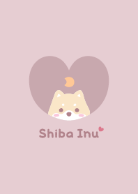 Shiba Inu2 Moon - pink