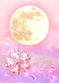 moon & cherry blossom crystal from Japan
