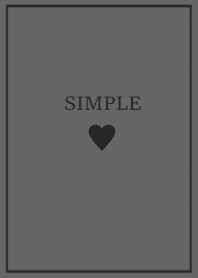 SIMPLE HEART / gray black