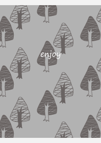 rough trees on white