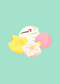 Flower and Japanese confectionery