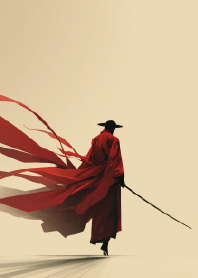 Red Flowing Cloak