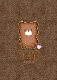 Bear Enameled Pin & Fur 45