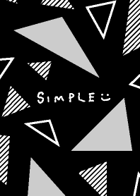 シンプル 白三角 黒2