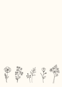 Simple Pretty Flower / beige