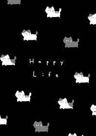 Long Cat pattern NL/black