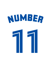 Number 11 White x blue version