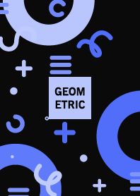 Geometric EXISTENTIAL BLACK BLUE
