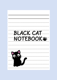 BLACK CAT NOTEBOOK/BLUE GRAY