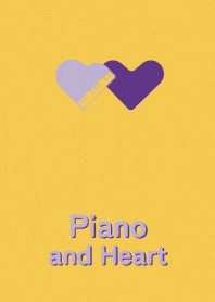 Piano and Heart violet