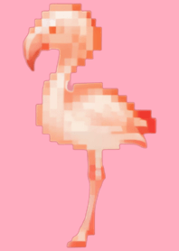Flamingo Pixel Art Theme  Pink 04