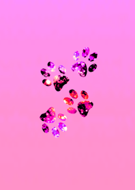 Footprints calling for luck Pink Red