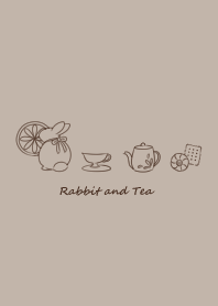 Rabbit and Tea -mocha beige-