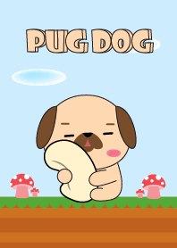 Love U Cute Pug Dog Theme