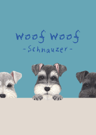 Woof Woof - Schnauzer - TURQUOISE BLUE