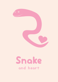 Snake & heart Baby pink