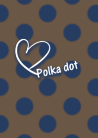 Polka dot -Navy and brown-
