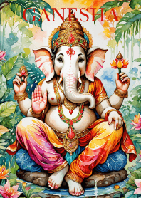 Ganesha Wealth & Wealth  Water Color