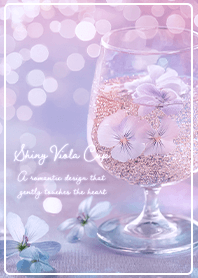 purple Sparkling Viola in Glass02_2