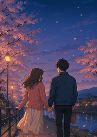 Sakura River Twilight Walk