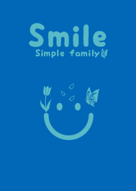 Smile & Tulip cobalt blue