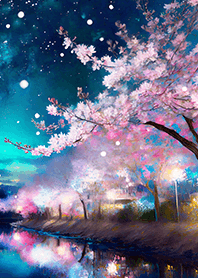 美しい夜桜の着せかえ#1947