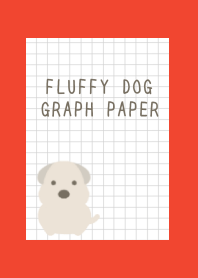FLUFFY DOG GRAPH PAPER-REDj
