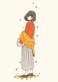 秋色女の子着せかえ