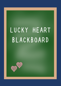 LUCKY HEART BLACKBOARD-NAVY BLUE