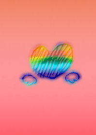 手書きハートエンジェルオレンジ