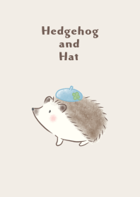 Hedgehog and Hat -blue beret-