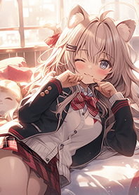 섹시하고 귀여운 고양이 여고생❤