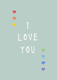 หัวใจสีรุ้งเรียบง่าย(มิ้นท์อ่อน)