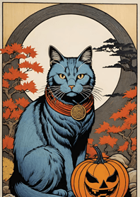 Ukiyo-e - Halloween cat B6aaA1