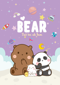 Bear&Duck Fat Cute Purple