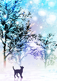 Cat on a Snowy Day from Japan