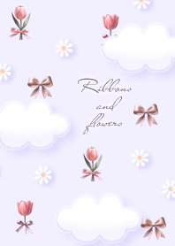 lilac Simple ribbon and flowers 03_2