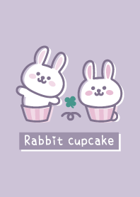 Rabbit cupcake.Clover.purple