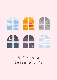 讓人放鬆的窗外風景(蜜桃粉)