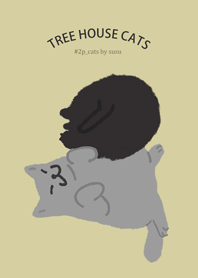 Tree house's cats