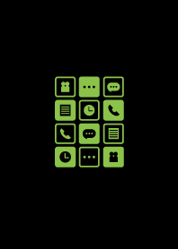 Icon - black and light green -