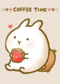 *Rabbit enjoying coffee time*
