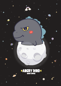 Angry Dino Night Space Universe