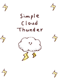 simple Cloud thunder White blue.