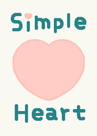 Simple heart green & pink
